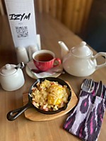 Яичница с ветчиной и сыром