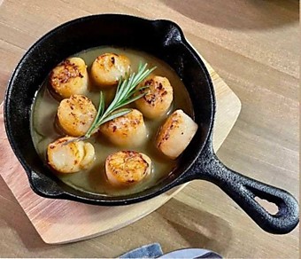 Морской гребешок на гриле